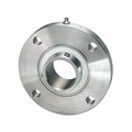 Iptci Piloted Flange Ball Bearing Unit, 1.375 in Bore, All Stainless Steel, Set Screw Lock, IP69K SUCSFCS207-22 IP69K